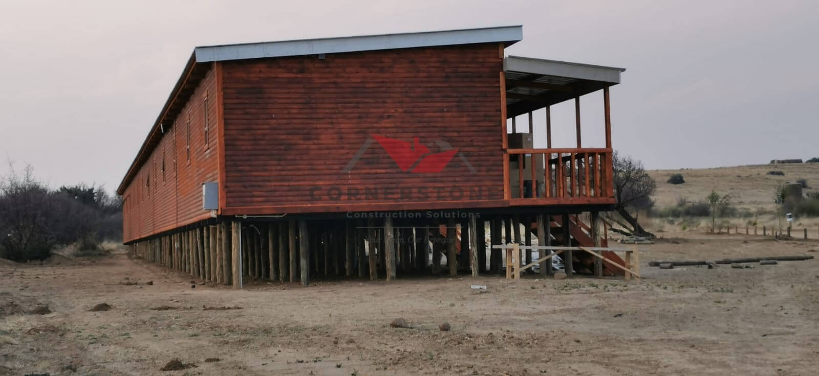 Log home project exterior