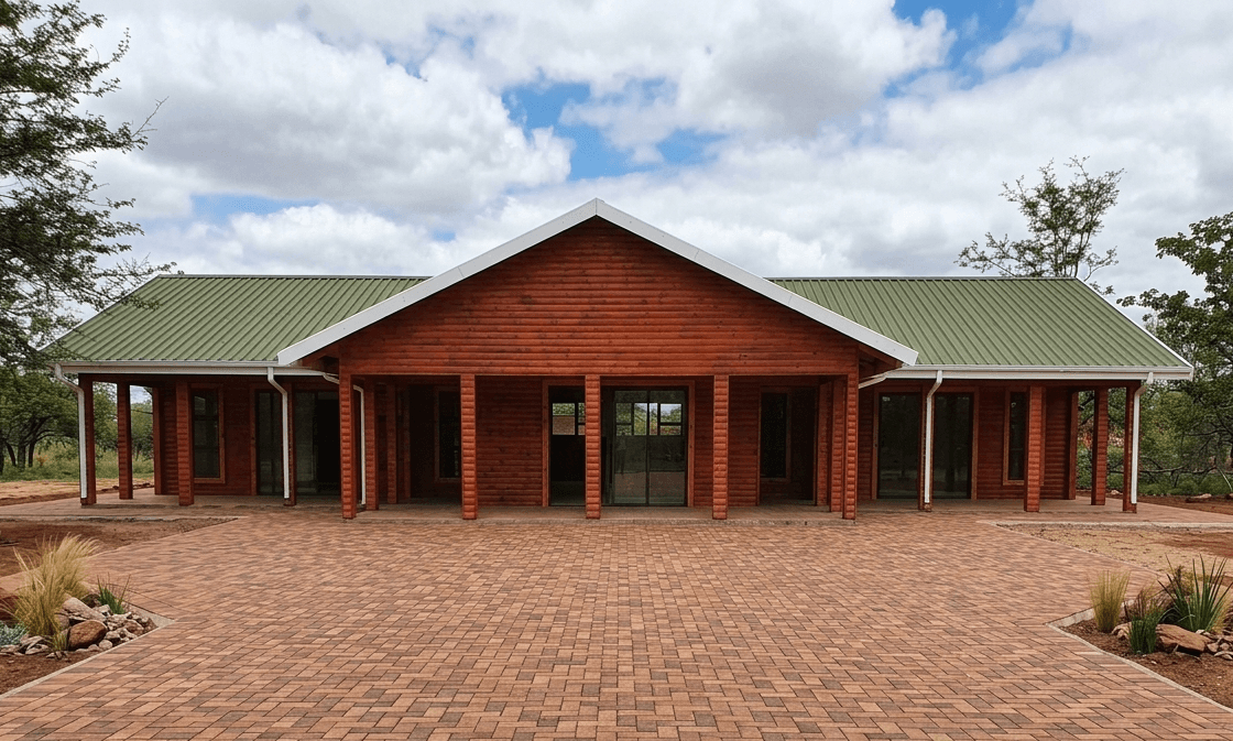 Log home built in Beitbridge by Cornerstone Construction